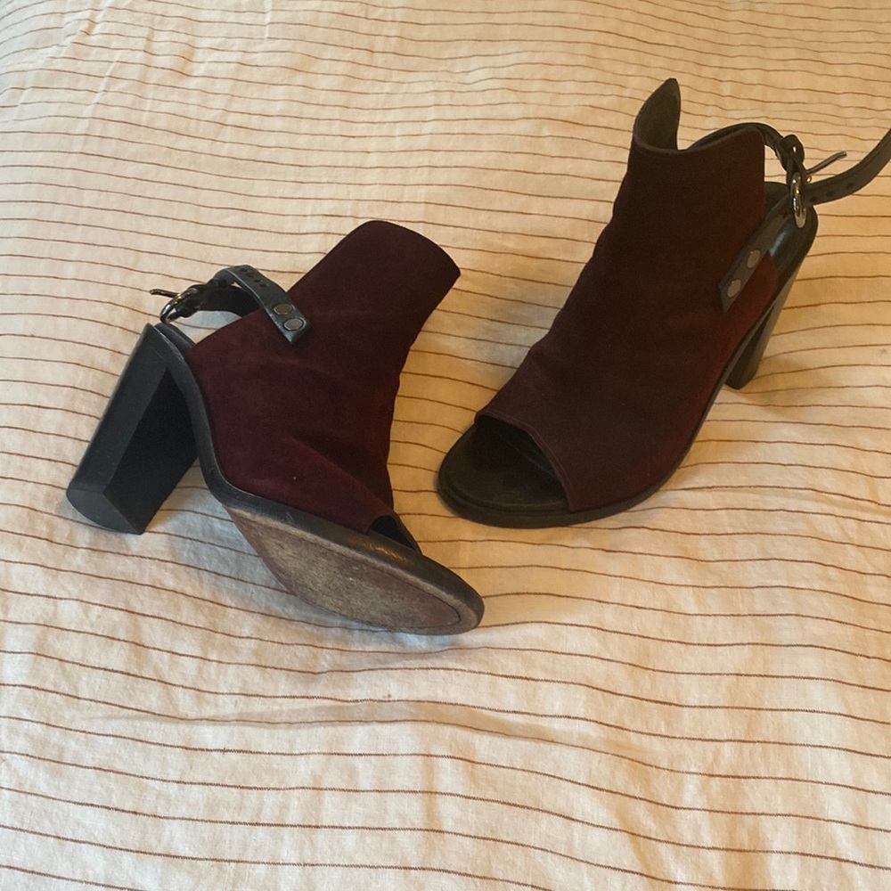 rag & bone Burgundy and Black Sandals